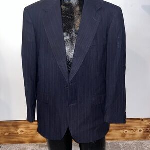 Classic navy blue Pinstripe Men's Blazer Sz 42/44